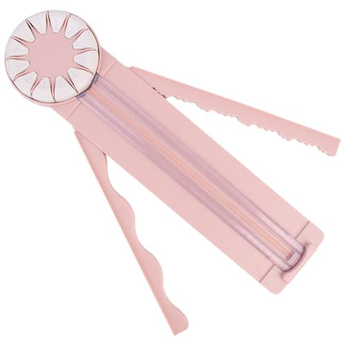 Coupe - Papier Rotatif 12 en 1, Coupe - Papier Multifonctionnel avec Fonction de Mesure, Outil de Scrapbooking à Tête Rotative à 360 °, Découpeuse de Photos DIY Portable Scrapbooking (Rose)