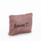 Caribu design Pochette in Velluto Personalizzata con Nome Iniziali Testo - Borsa per Trucchi, Cosmetica, da Viaggio, con Cerniera - Idea Regalo Personalizzata per Lei Donna (Rosa quarzo, Piccola)