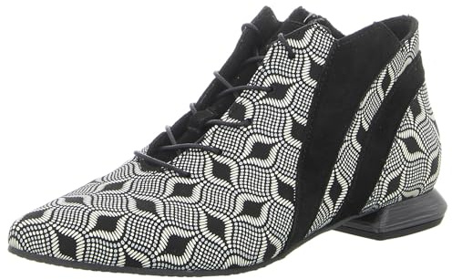 Simen Damen Schnürstiefeletten Beige Rauleder, Größe:42, Farbauswahl:beige-Kombi
