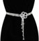 JIEYAO Strass Taillengürtel für Damen, Kristall Kettengürtel Diamant Blumen Ring Bundgürtel Glitzer Gürtel Verstellbarer Taillenkettengürtel für Jeans Kleider