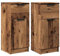 HEFZGDB Sideboards 2 STK. Altholz-Optik 30x30x70 cm Holzwerkstoff Schränkchen Küchenschrank Sideboard Wohnzimmer Küchenschränke für Dessert Shop Speisesaal Küche Wohnstube