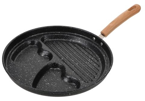 HOMSFOU Eierpfanne Antihaftbeschichtete Frühstückspfanne Geteilte Pfanne Omelettpfanne Kleine Eierbratpfanne Spiegeleiformen Kochpfannen Küchenhelfer