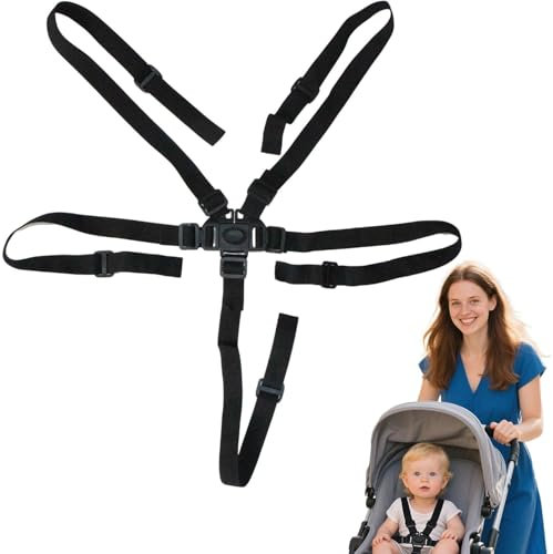 5-Punkt-Sicherheitsgurt für Tripp Trapp Gurt und Stokke Tripp Trapp Gurt, Kompatibel mit Hauck Hochstuhl Zubehör, Ideal für Kinder von 6 Monaten bis 3 Jahren