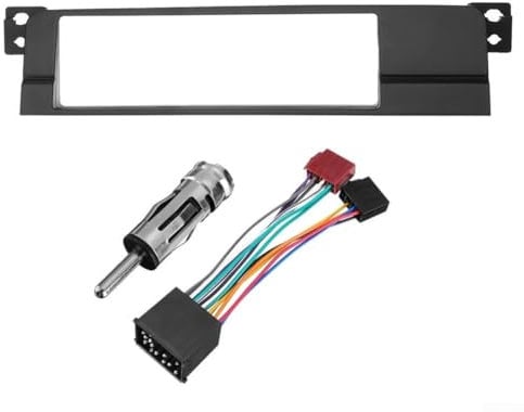 Besttoolifes 1 Din Radio Fascia Adaptor Panel W/Wiring Harness,For BMW 3 Series E46 1998-2005 For Dashboard Installation Wiring Harness Adaptor,Car Audio Kit