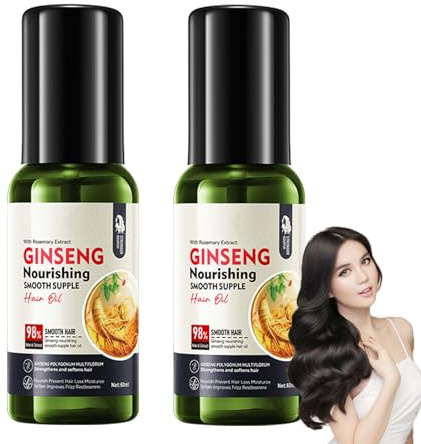 Ginseng Nourishing Smooth Supple Hair Oil, Ginseng & Fo-Ti Haarpflegeöl – Intensiv Nährend & Glättend – Für Seidig Geschmeidiges Haar