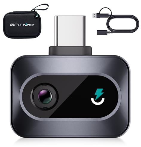 VANTRUE POWER TS1 Termocamera a Infrarossi per Android, Super Risoluzione 512x384, Thermal Imager, da -20 °C a 550 °C, per Ispezione HVAC, Grigio chiaro