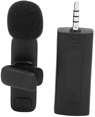 Akozon Kabelloses Lavalier-Mikrofon mit 5.1 für Live-Streaming, Videoaufzeichnung und Unterricht – -Ansteckmikrofon mit Rauschunterdrückung und HiFi-Stereo-Sound