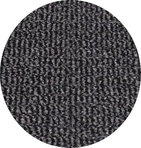 MERTEX runde Schmutzfangmatte mit Kettelkante in schwarz Ø 190 cm in Bern grau