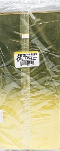 K & S Precision Metals K&S Metal 000250 Brass Plate 101.6 x 254 mm, 0.005 Inch Thick, 6 x 1 Piece