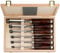 ULMIA Stechbeitelsatz mit 6 Stechbeitel Nr. 167 Größe 6, 10, 12, 16, 20, 26 mm (brauner Griff), in Holzkasette, 178HK
