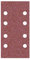 MioTools Fox Klett-Schleifblätter, 180 x 93 mm, 8-Loch, f. Schwingschleifer, Normalkorund (50 Stk.) K100