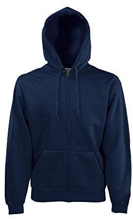 Fruit of the Loom - Hooded Sweat Jacket - Modell 2013 / Deep Navy, L L,Deep Navy