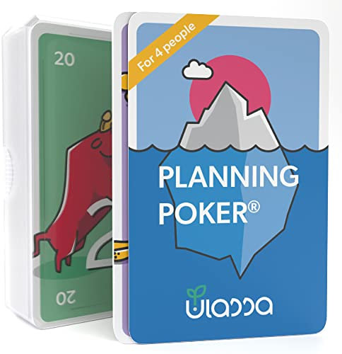 Agile Planning Poker Karten - Kommunikation und Motivation im Team steigern - für 4 Personen - Ulassa Version