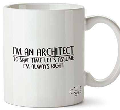 Hippowarehouse I'm an Architect to Save time Let's Assume I'm Always Right Printed Mug Cup Ceramic 10oz