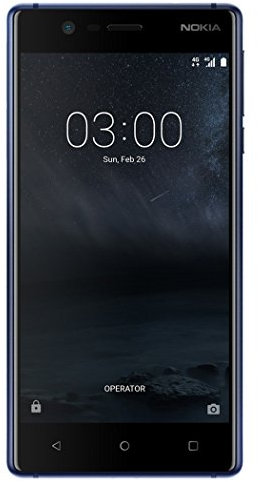 Nokia 3 - Smartphone Débloqué 4G (Ecran : 5 pouces - 16Go ROM - 2Go RAM - Dual SIM - Android 7.0 Nougat) Bleu nuit