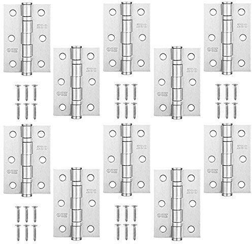 5 Pairs Door Hinge 3 75mm Ball Bearing Hinges Satin Chrome Suit Internal Doors Pair (5)