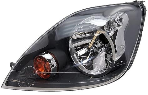 BESTPRICE 1x Hauptscheinwerfer vorne links H4 Frontscheinwerfer mit Stellmotor für Leuchtweiteregulierung, Kompatibel mit FORD FIESTA V (JH_, JD_)