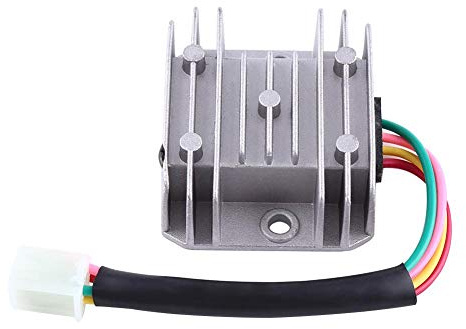 Keenso Regolatore Moto, 4 Fili 4 Pin Regolatore Raddrizzatore Stabilizzatore 12 Volt Regolatore Moto per 150-250CC Moto Scooter Ciclomotore ATV