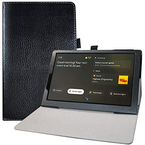 LFDZ Funda para Lenovo Yoga Smart,Soporte Cuero con Slim PU Funda Caso Case para 10.1 Lenovo Yoga Smart Tab YT-X705F Tablet,Negro