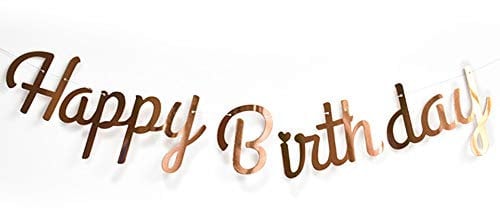 VINFUTUR Happy Birthday Banner Hängende Geburtstag Girlande für Geburtstagsparty Geburtstagsfeier Geburtstagsbanner