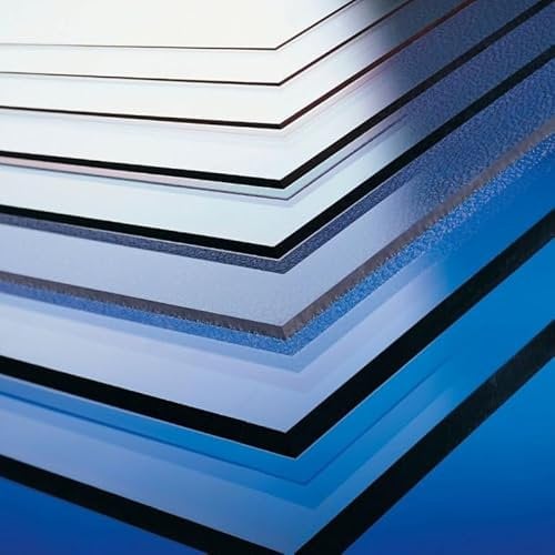 Placa de policarbonato compacta de 3 mm, transparente, 800 x 500 mm, protege contra los rayos UV