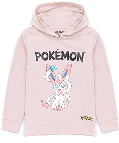 Pokemon Hoodie for Girls | Kids Game Sylveon Pokemon Lilac Jumper Pullover Outfit | Clothing Gamer Merchandise