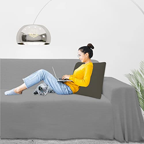 Byour3 - Sofabezug 2 3 4 Sitzer Leichte 100% Reine Baumwolle Sofa Cover Schutzhülle Sofaüberwurf L U Form Ecksofa Sofa Couch Abdeckung Alles Couchbezug Abwaschbar (Grau Stahl, 2 Sitzer)