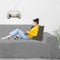 Byour3 - Sofabezug 2 3 4 Sitzer Leichte 100% Reine Baumwolle Sofa Cover Schutzhülle Sofaüberwurf L U Form Ecksofa Sofa Couch Abdeckung Alles Couchbezug Abwaschbar (Grau Stahl, 2 Sitzer)