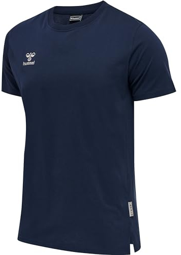 hummel Move Grid Cotton T-Shirt S/S,S,Marine