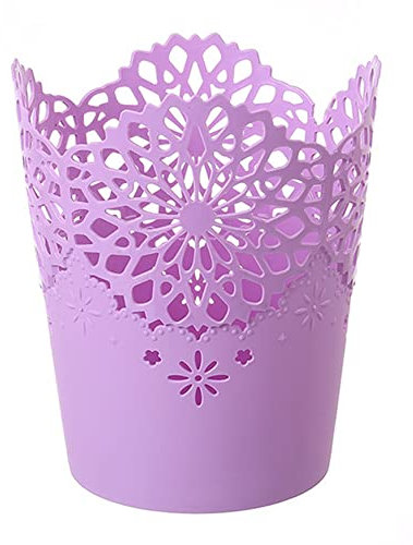 Anawakia Porte-pinceaux de maquillage - Pot à crayons - Organiseur de maquillage - Fleur creuse - Pot à crayons - Violet
