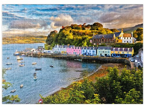 View Of Portree Before Sunset, Isle Of Skye, Scotland - Premium 500 pieces Puzzle - MyPuzzle special collection from Puzzle Galaxy