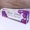 Artblox Office Desk Name Plate Personalized | Custom Name Plates for Desks | Purple Orchid Design On Clear Acrylic Glass | Office Desk Decor - (8 x 2.5)