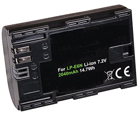 Akku für die Canon EOS R R5 R6 R7 kompatibel mit Canon LP-E6N / LP-E6NH (2040mAh)