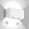 ENCOFT 24W LED Lampada da Parete Esterno con Sensore di Movimento, Bianco Applique Esterno Interno Impermeabile IP65, Angolo Regolabile 120° in Alluminio, Illuminazione da Esterno Bianco Freddo 6000K