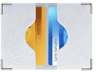 Color Pop® Porte-cartes (2) blindé anti-piratage – Fabrication Française – PVC Disco – Protection cartes bancaires - Sécurité cartes de crédit - Anti-RFID (Disco Blanc)