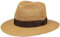 Mayser Ricardo Crochet Panamastrohhut Herren - Made in The EU Panamahut Strohhut Traveller mit Ripsband Frühling-Sommer - 61 cm Camel