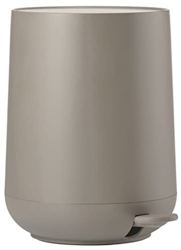 Zone Denmark Nova Mülleimer fürs Bad, Kosmetikeimer, Abfalleimer fürs Badezimmer, Durchm. 23 cm, Höhe 29 cm, Fassungsvermögen 5 Liter, Taupe