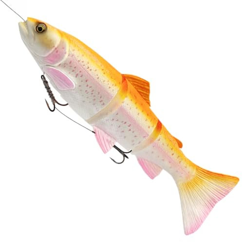 Savage Gear 4D Line Thru Trout - Gummiforelle Gummifisch, Farbe:Albino Base, Länge/Gewicht/Schwimmverhalten:40cm / 712g / sinkend