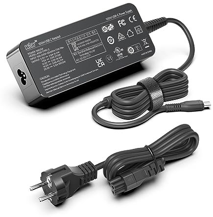 HKY 100W USB-C Netzteil Schnellladegerät für MSI Titan 16 17 Gaming Laptop, MSI Lenovo Thinkpad Dell Latitude, DJI Neo Ladehub Ladestation Surface Pro 9/Book 4 Asus Acer Samsung Ladekabel 100 Watt PD