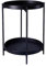 Trendi Elegante 2-Tier Round Metal End Table : Experience Style and Functionality with the Dual Tray Bedside Table - 50cm Height, Nightstand End Table Versatility