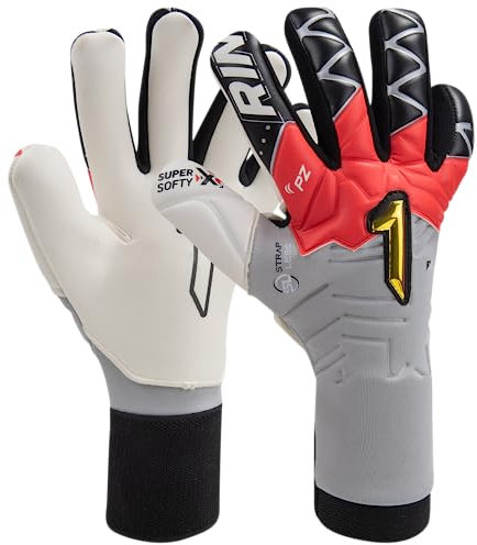 Rinat Xtreme Guard Zhero Halb-Erwachsene Torwarthandschuhe, Grau, Größe 8