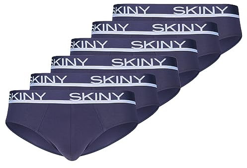 Skiny - Cotton - Slip/Unterhose - 6er Pack (L Dunkelblau)