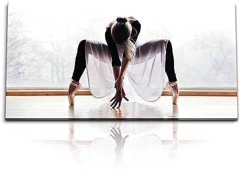 Paul Sinus Kunstdruck Bilder 120x60cm Ballerina junge Frau Ballett Tänzerin Tanzstudio
