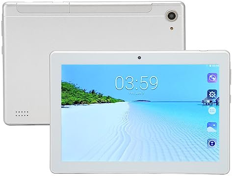 8 Inch Upgraded 12 Tablet, FHD Screen, Octa Core CPU, 6GB RAM 128GB ROM, Dual SIM Dual Standby Tablet for12 (Silver)