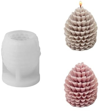 Christmas Pine Cone Candle Mold, 3D Pinecone Silicone Mould Christmas Epoxy Resin Moulds for Candle Making Soap Aromatherapy DIY Gift Home Decor (Pine Cones)