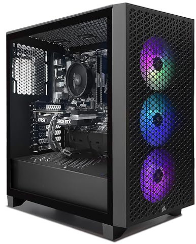 PC GAMING Corsair - PC Gamer iCUE AMD 4060 - MSI GeForce RTX 4060 8GB - Corsair 3000D Airflow RGB - Scheda madre ASUS A520M-A CSM - Corsair Vengeance 2X8GB DDR4 3600 - SSD 1TB - Windows 11 Pro