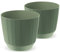 Tymar Blumentopf,Übertopf, 2er-Pack, Blumenübertopf aus Kunststoff, Matte, Runde Form (ø 20 cm, (2pack) Grün)