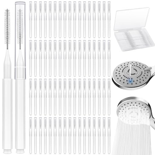 MAPVOLUT 70 PCS Shower Head Cleaning Brush for Small Hole, Multiple Shower Head Cleaner Tool for Gap Hole Anti-Clogging with Stiffer and Denser Bristles, Shower Cleaner Brush Tools for Cleaning