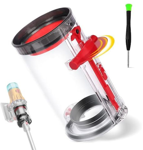 Bac à poussière de rechange pour aspirateur Dyson V11 V15 SV14 SV15 SV22 - Poubelle transparente avec tournevis pour aspirateur Dyson - Pièces de rechange n° 970050-01 et 965443-01