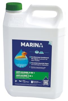 MARINA Anti-Algen 2 in 1, Anti Algen Pool, Algenmittel, 3 Liter